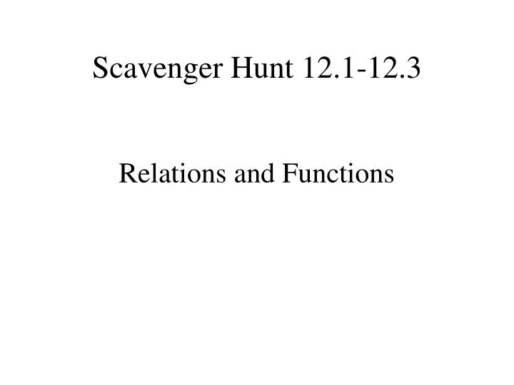 scavenger hunt 12 1 12 3