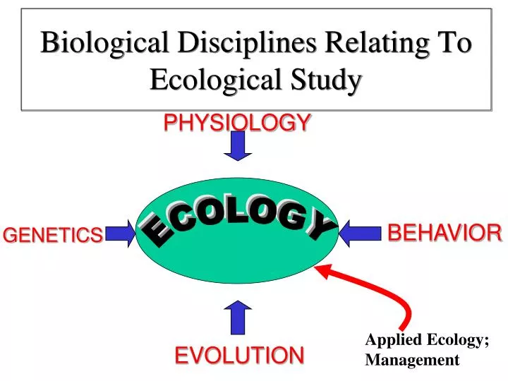 biological disciplines relating to ecological study