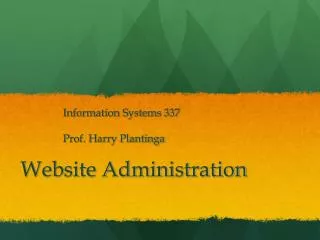 Website Administration