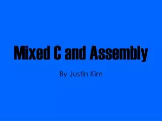 Mixed C and Assembly