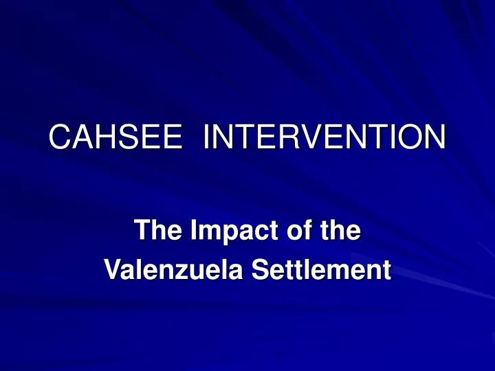 cahsee intervention
