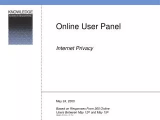 Online User Panel Internet Privacy