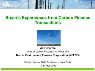 Buyer's Experiences from Carbon Finance Transactions