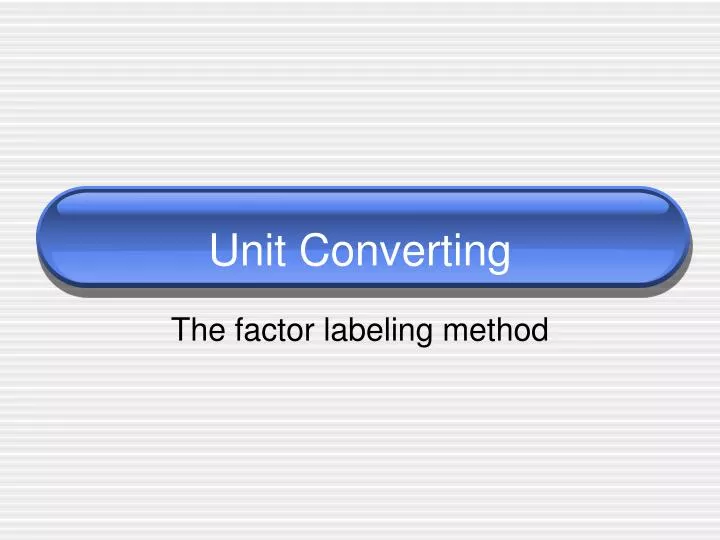unit converting