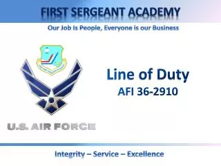 Line of Duty AFI 36-2910