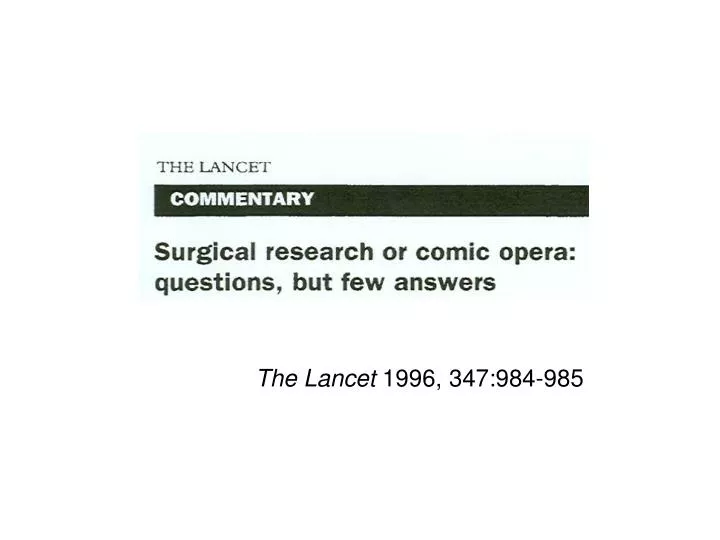 the lancet 1996 347 984 985