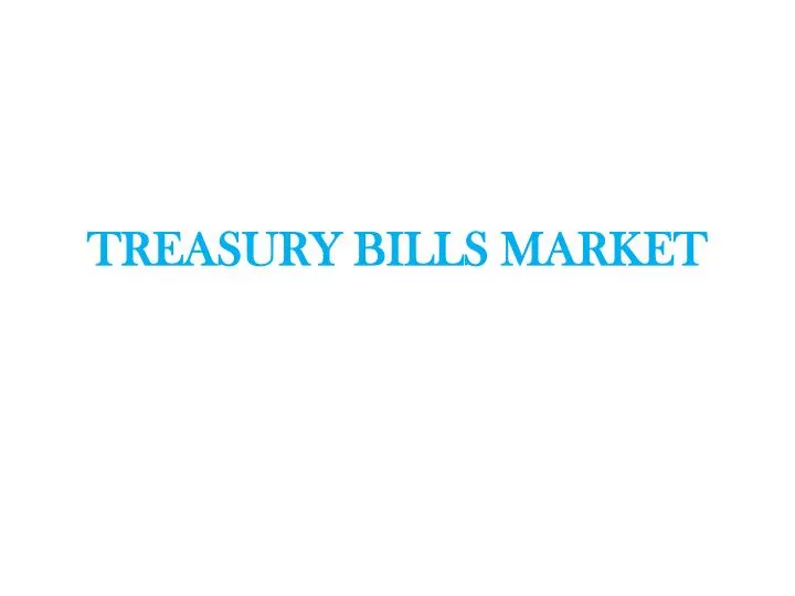 treasury bills market