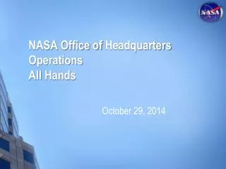 NASA Office of Headquarters Operations All Hands