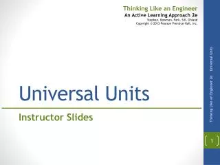 Universal Units