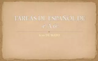 tareas de espa ol de 1 a 6
