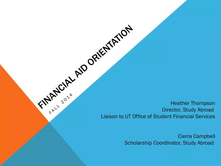 financial aid orientation