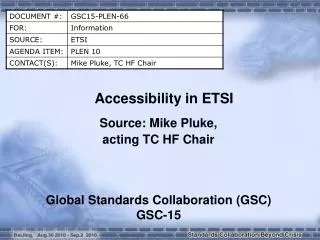 Accessibility in ETSI