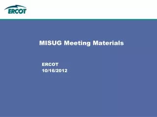 MISUG Meeting Materials