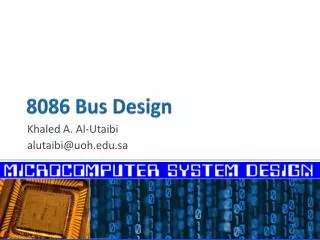 8086 Bus Design