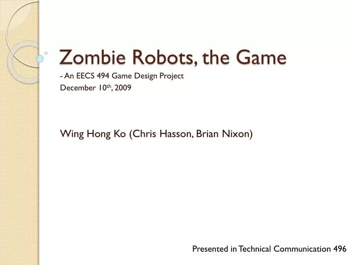 zombie robots the game