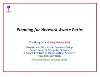 Planning for Network-Aware Paths
