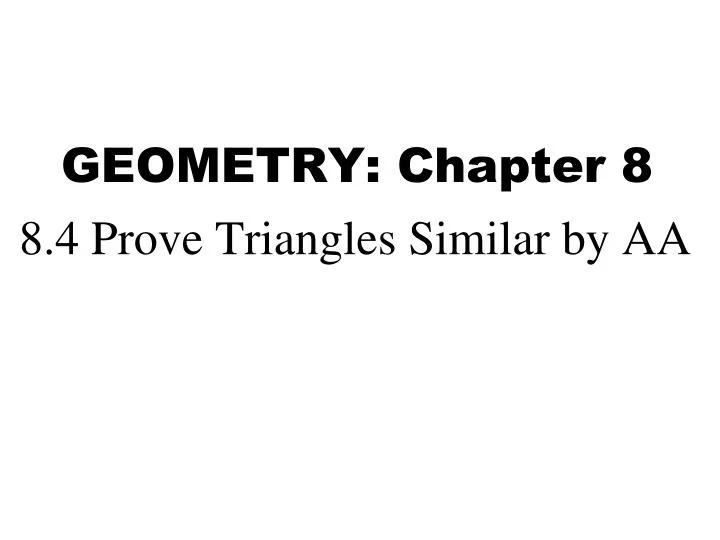 geometry chapter 8