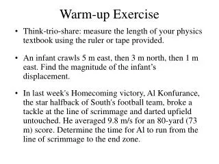 Warm-up Exercise