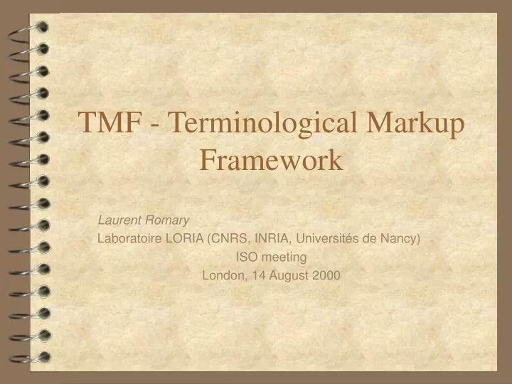 tmf terminological markup framework
