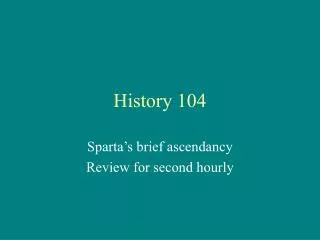 History 104