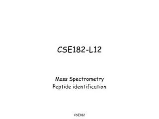 cse182 l12