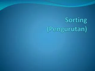 sorting pengurutan