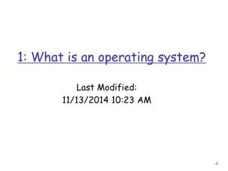 1 what is an operating system