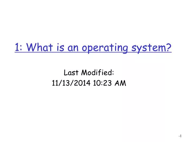 1 what is an operating system