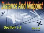 Understanding Distance and Midpoint in Coordinate Geometry - slide 1