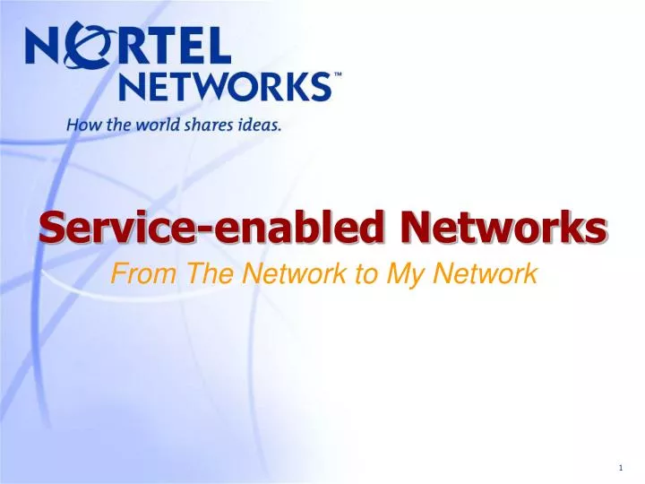 service enabled networks from the network to my network
