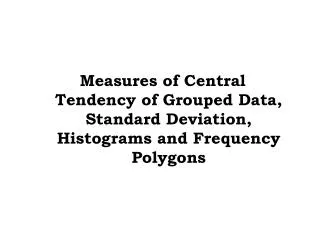 Univariate Data