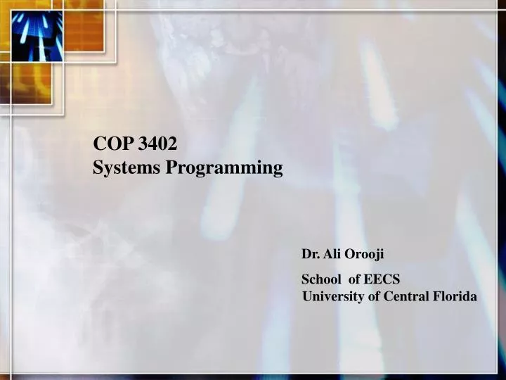 cop 3402 systems programming