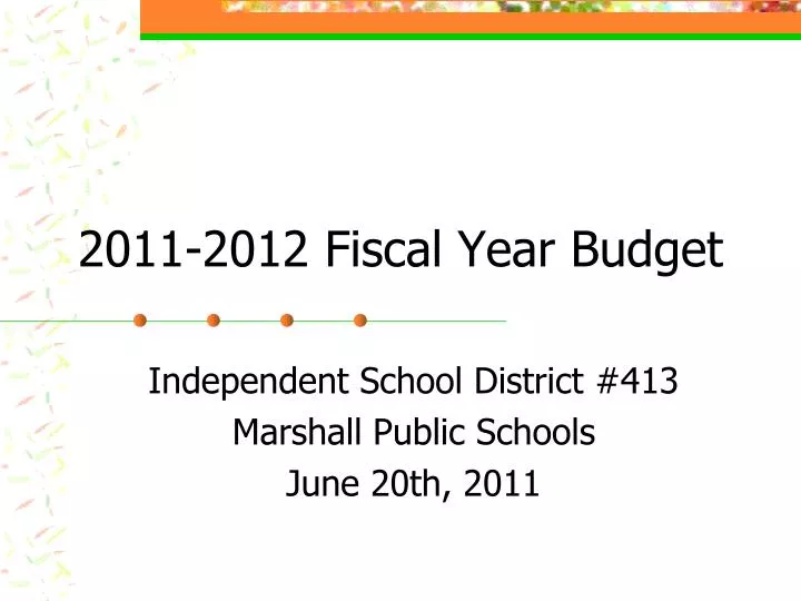 2011 2012 fiscal year budget