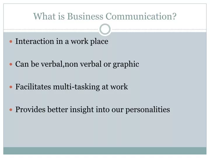 what is business communication