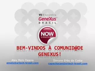 bem vindos comunid@de genexus