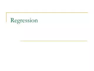 regression