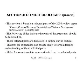 SECTION 4: OO METHODOLOGIES (process)