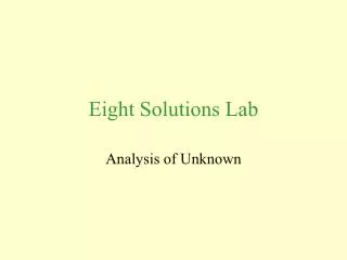 Eight Solutions Lab