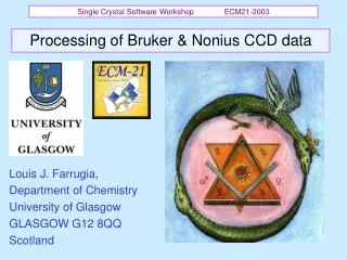 Single Crystal Software Workshop ECM21-2003