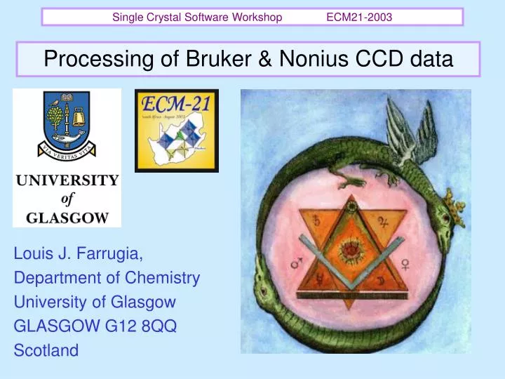 single crystal software workshop ecm21 2003