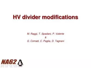 HV divider modifications