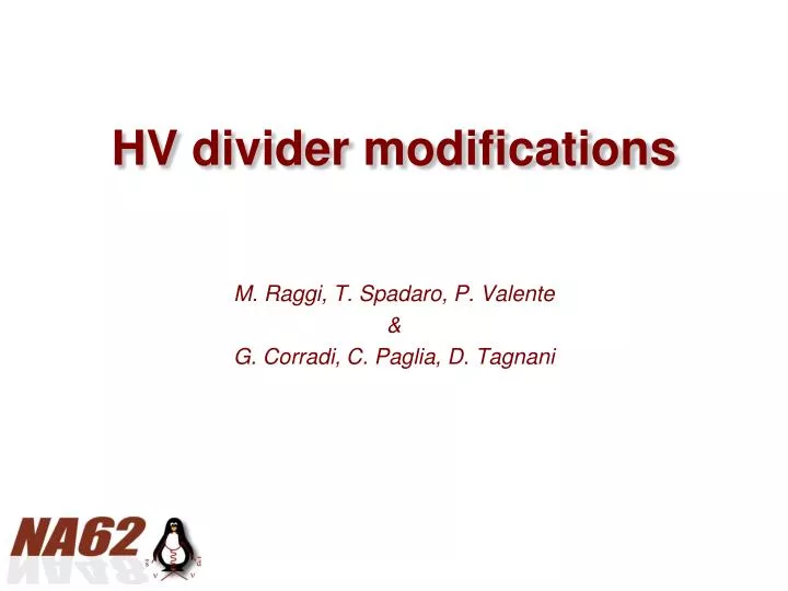 hv divider modifications