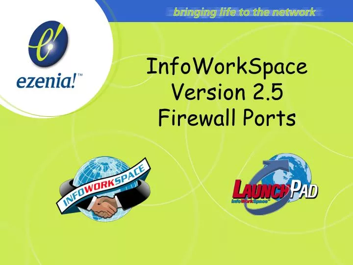 infoworkspace version 2 5 firewall ports
