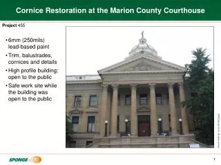 Cornice Restoration at the Marion County Courthouse