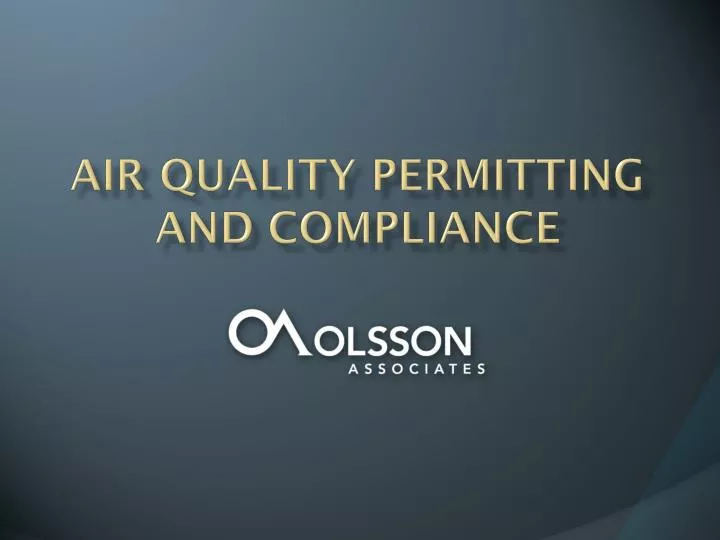 air quality permitting and compliance