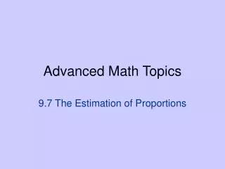 advanced math topics