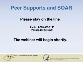 Peer Supports and SOAR