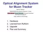 Optical Alignment System for Muon Tracker - slide 1