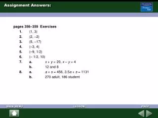 Assignment Answers: