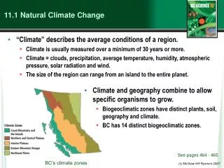 11.1 Natural Climate Change